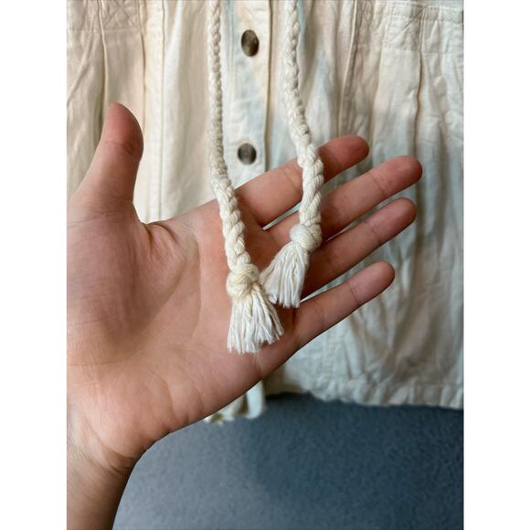 NWT Universal Thread Romper Jumpsuit XS Button Up Pockets Western Beach Cream - Picture 7 of 16